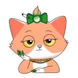 😐 แมว, การ์ตูน, สติกเกอร์, สัตว์, สัตว์เลี้ยง, น่ารัก telegram sticker