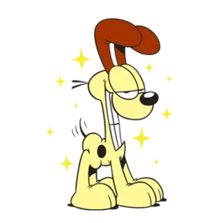 🐶 Odie Garfield odie, garfield, dog, cartoon, happy whatsapp sticker