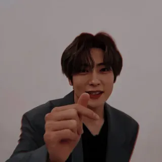 ⛓ persona, hombre, retrato, coreano, corazón con los dedos telegram sticker
