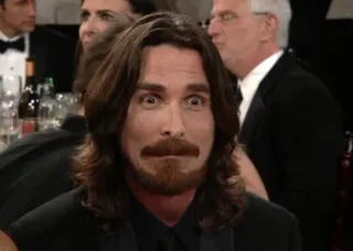 😳 Christian Bale นักแสดง, ภาพบุคคล, ตลก, คนดัง, ผู้ชาย telegram sticker