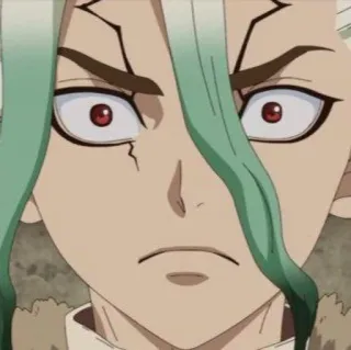 🥬 Ishigami Senku Dr. Stone Аниме, Персонаж, Манга, Ишигами Сенку, Доктор Стоун whatsapp sticker