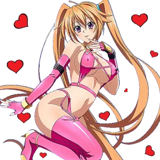 😍 Anime, Bikini, Coeurs, Dessin animé, Fille whatsapp sticker
