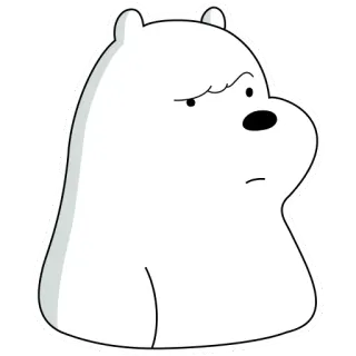 🤨 Ice Bear We Bare Bears dibujos animados, oso, oso polar, We Bare Bears, oso polar telegram sticker