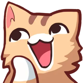 😼 gato, emoji, sticker, dibujos animados, feliz, animal telegram sticker