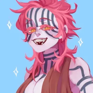 ❄️ Akaza Demon Slayer Akaza, Demon Slayer, Anime, Demônio, Lua Superior Três telegram sticker