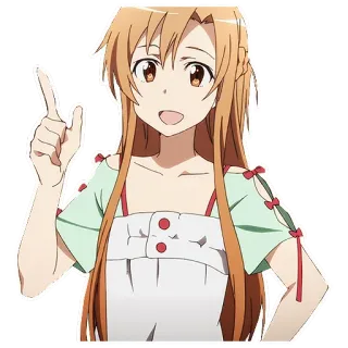 😄 Asuna Yuuki Sword Art Online Anime, Personaggio, Sword Art Online, Asuna, Asuna Yuuki telegram sticker