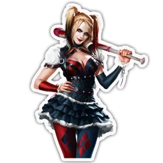 👩 Harley Quinn ハーレイ・クイン, DCコミックス, 悪役, バット, アニメ telegram sticker