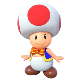 💟 Toad Super Mario mushroom, character, nintendo, video game telegram sticker