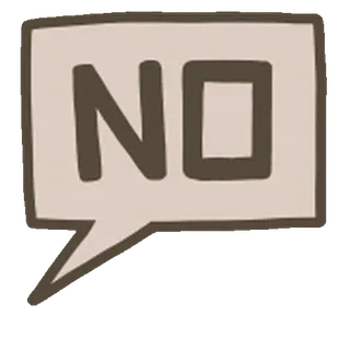 ๐ NO no, prohibition, denial, negative, speech bubble whatsapp sticker