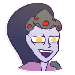 🤤 Widowmaker Overwatch Widowmaker, Overwatch, video game, character, sniper, purple skin telegram sticker