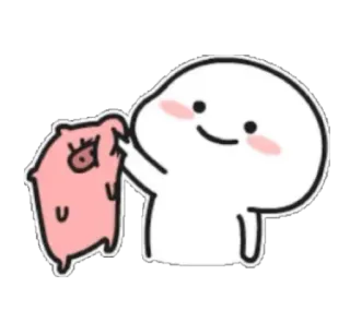 🤨 Desenho animado, Personagem, Porco, Animal, Fofo telegram sticker