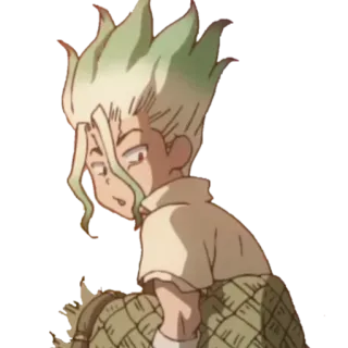 😮 Senku Ishigami Dr. Stone อนิเมะ, Dr. Stone, เซ็นคู อิชิงามิ, ตัวละคร, วิทยาศาสตร์, การ์ตูน, มังงะ, แฟนอาร์ต telegram sticker