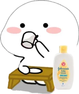 🥤 Johnson's baby lotion balsam dla dzieci, pielęgnacja skóry, dziecko, balsam, Johnson's telegram sticker