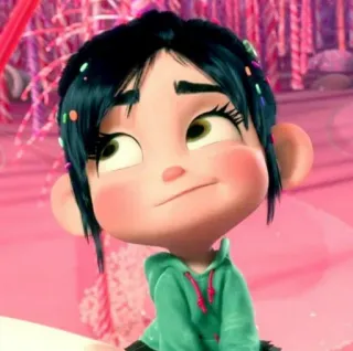 ✨ Vanellope Wreck-It Ralph vanellope von schweetz, disney, dessin animé, les mondes de ralph, animé telegram sticker