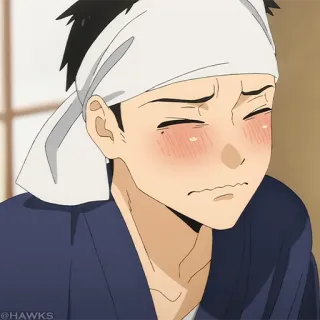 🎏 Anime, Rougir, Embarrassé, Homme, Sueur telegram sticker