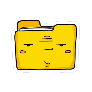 😑 folder, computer, storage, office, file, document telegram sticker