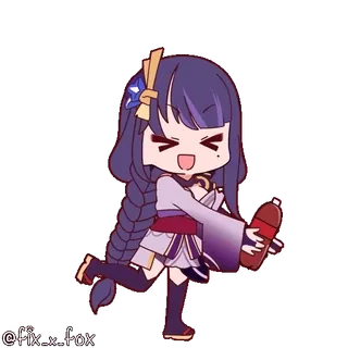🥳 Raiden Shogun Genshin Impact whatsapp sticker