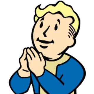 🙏 Vault Boy Fallout fallout, vault boy, aufkleber, comic, spiel telegram sticker