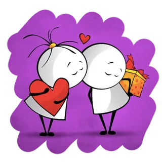 💝 cinta, hadiah, hati, kartun, romansa, kasih sayang, hari valentine telegram sticker