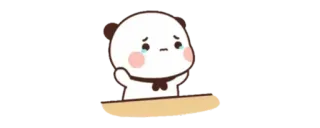 🔰 Panda, Niedlich, Weinend, Traurig, Kawaii, Cartoon, Sticker whatsapp sticker