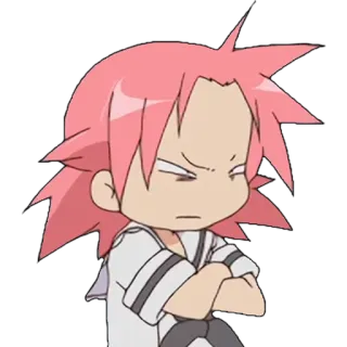 😤 Аниме, Манга, Злой, Расстроенный, Персонаж, Розовые волосы telegram sticker
