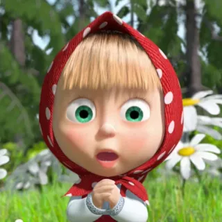 😲 Masha Masha and the Bear cartoon, kind, geanimeerd, meisje, onschuldig, schattig telegram sticker