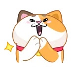 ☺ kat, schattig, emoji, kawaii, dier telegram sticker