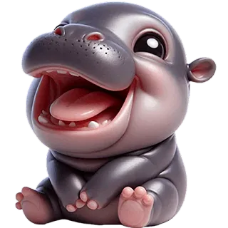 Бегемотик 2 @Nyasticks whatsapp stickers