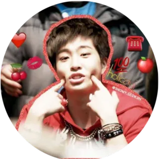 😘 @SHOWY.SEOKJIN kpop, selebriti, potret, emoji, orang, pria telegram sticker