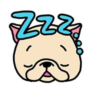 🐶 ZZZ assonnato, dormire, stanco, cane, cartone animato telegram sticker