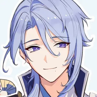 😌 Ayato Genshin Impact Anime, Dessin animé, Jeu vidéo, Genshin Impact, Ayato, Personnage, Art telegram sticker