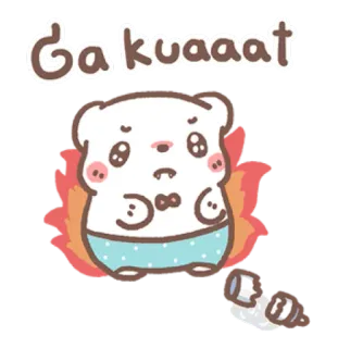 😡 Ga kuaaat ours, triste, épuisé, animé, mignon telegram sticker