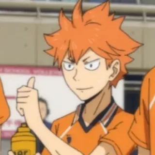 👍 Hinata Shoyo Haikyuu!! Anime, Haikyuu, Hinata, Shoyo, Charakter, Sport, Volleyball telegram sticker