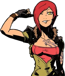 😉 Lilith Borderlands Lilith, Borderlands, video game, cabelo ruivo, sereia whatsapp sticker
