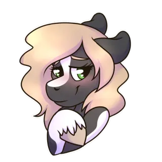 😳 мультик, животное, корова, пони, милый, каваи, наклейка, иллюстрация telegram sticker