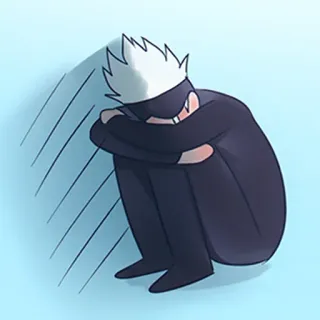 😢 Gojo Satoru Jujutsu Kaisen anime, sad, gojo, satoru, jujutsu kaisen whatsapp sticker