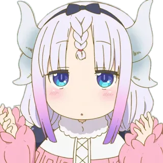 😍 Kanna Kamui Miss Kobayashi's Dragon Maid Anime, Drago, Carino, Kawaii, Kanna, Kamui, Miss Kobayashi's Dragon Maid telegram sticker