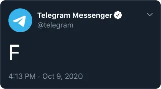 ⚰️ F Telegram, letter, chat, message telegram sticker