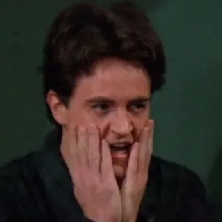 😩 Chandler Bing Friends chandler bing, friends, tv show, funny face, matthew perry telegram sticker