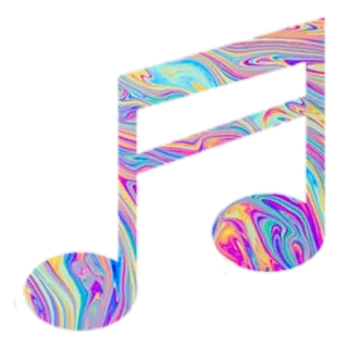 🎵 music, note, swirl, colorful, melody, sound telegram sticker