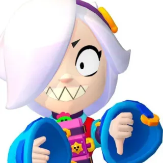 👎 Colette Brawl Stars jeu vidéo, personnage, Colette, pouce vers le bas, Brawl Stars telegram sticker