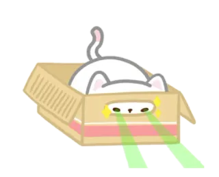 😠 Katze, Kiste, Laser, lustig, Haustier, Kätzchen telegram sticker