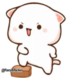 😈 kartun, kucing, imut, binatang, stiker telegram sticker