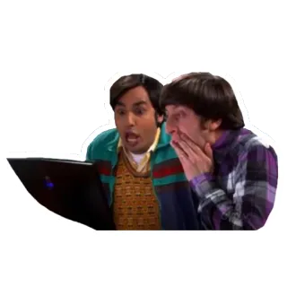 👳 shocked, tv, computing, friends telegram sticker