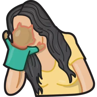🙁 女人, 木偶, 手偶, 卡通, 插画, 玩具, 人物 whatsapp sticker
