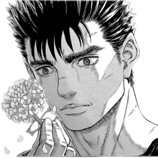 🥀 Guts Berserk Anime, Manga, Berserk, Guts, Hoa telegram sticker