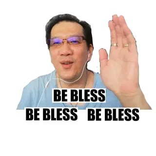 🙏 BE BLESS
BE BLESS BE BLESS blessings, positive, religious, man, glasses, greeting telegram sticker