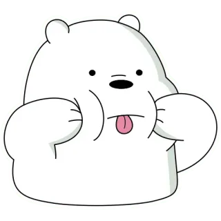 😛 Ice Bear We Bare Bears Белый медведь, Мы обычные медведи, Мультфильм, Белый медведь, Наклейка whatsapp sticker