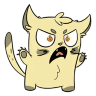 😤 cat, angry, cartoon, animal, cute telegram sticker