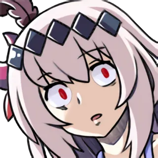 🌚 Anime, Kartun, Karakter, Terkejut, Ekspresi, Lucu, Perempuan telegram sticker